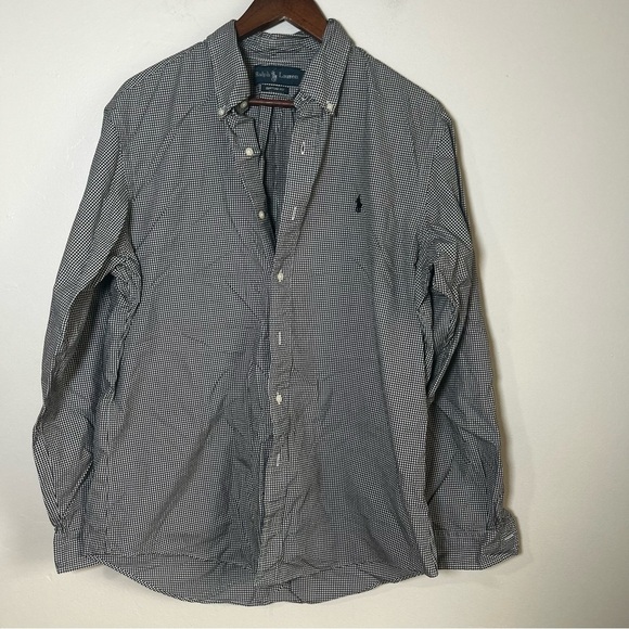 Ralph Lauren Men's Black and White Checkered Shirt - Picture 1 of 3